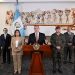 El presidente Arévalo, junto a la visepresidenta y otros funcionarios, durante el mensaje a la Nación por la crisis en seguridad.
