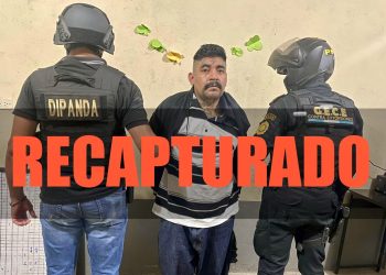 El recluso fugado Byron Eduardo Fajardo Revolorio, alias "Black Demon", fue recapturado la madrugada de este lunes en Pueblo Nuevo Viñas, Santa Rosa. /Foto: Mingob