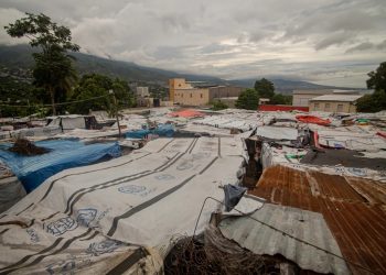 Vista del campamento Camp Kid, en Puerto Prínsipe, Haití. Las lluvias por Melissa dejaron al menos 20 muertos en Haití.