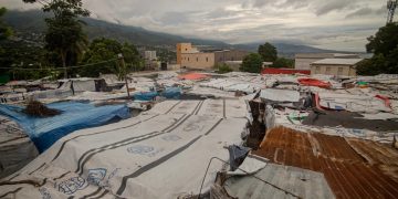 Vista del campamento Camp Kid, en Puerto Prínsipe, Haití. Las lluvias por Melissa dejaron al menos 20 muertos en Haití.
