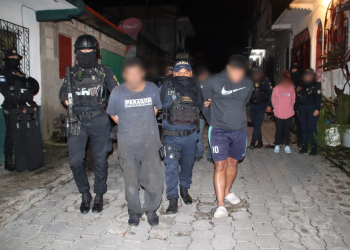 Captura de cinco presuntos integrantes del Barrio 18. / Foto: PNC