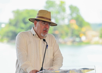 Presidente Bernardo Arévalo durante conferencia de prensa. / Foto: Álvaro Interiano.