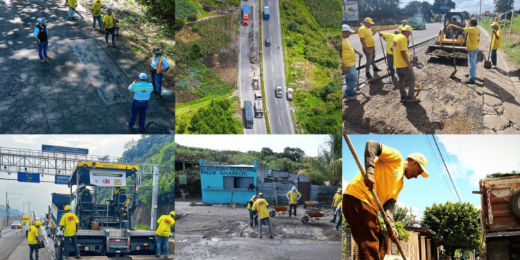 Covial ejecuta un plan de bacheo bajo el Plan Conecta. / Foto: CIV.