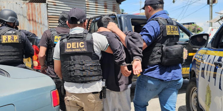 Capturado durante allanamientos de este día. / Foto: PNC.