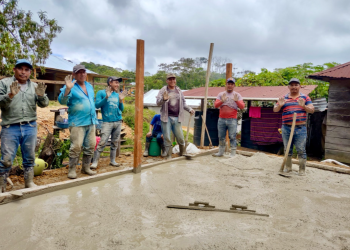 Más de 33 mil hogares ya cuentan con piso de concreto./Foto: Mides.