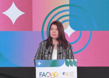 Secretaria Privada de la Presidencia, Ana Glenda Tager, participa en Foro de inversiones donde presenta el programa Rutas para el Desarrollo. / Foto: FAO