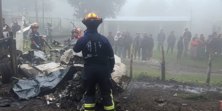 Reportan accidente aéreo en Tecpán, Chimaltenango./Foto: Asonbomd.