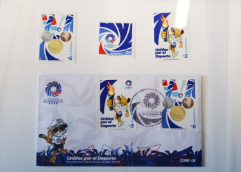 Colección de sellos conmemorativos de los XII Juegos Centroamericanos./Foto: Correos de Guatemala.