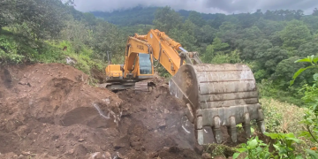 Avanza construcción de ruta alterna hacia Santa María de Jesús, Sacatepéquez. (Foto: CIV)