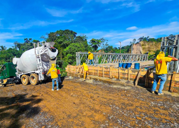 Acceso a puente bailey en la ruta Cito Zarco está próximo a habilitarse./Foto: CIV.,