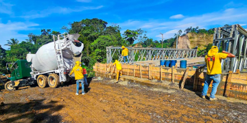 Acceso a puente bailey en la ruta Cito Zarco está próximo a habilitarse./Foto: CIV.,