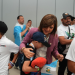 La vicepresidenta Karin Herrera compartió con los guatemaltecos que participaron en la Olimpiada Mundial de Robótica. (Foto: Vicepresidencia de la República)