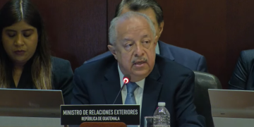 El ministro de Relaciones Exteriores, participó en la sesión extraordinaria del Consejo Permanente de la OEA donde se abordaron las amenazas al orden constitucional y democrático en Guatemala. / Foto: Video OEA
