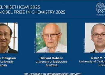 Los tres galardonados con el Nobel de Química 2025 son Susumu Kitagawa, Richard Robson y Omar M. Yaghi .