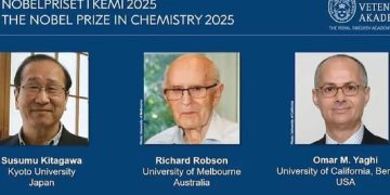 Los tres galardonados con el Nobel de Química 2025 son Susumu Kitagawa, Richard Robson y Omar M. Yaghi .
