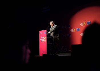 El presidente Bernardo Arévalo, durante su participación en el Global Gateway Forum, donde destacó que Guatemala es un socio confiable para la inversión.