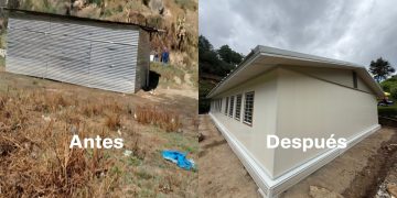 La UCEE entregó un módulo de tres ambientes para servicios de educación en la comunidad paraje Chiramírez, Totonicapán. (Foto: UCEE)