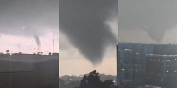 Insivumeh explica que provocó el remolino en la Ciudad Capital. (Foto: MuniGuate, @monejita y @vichoguate)