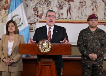 Presidente Bernardo Arévalo en mensaje a la Nación. / Foto: Alvaro Interiano.
