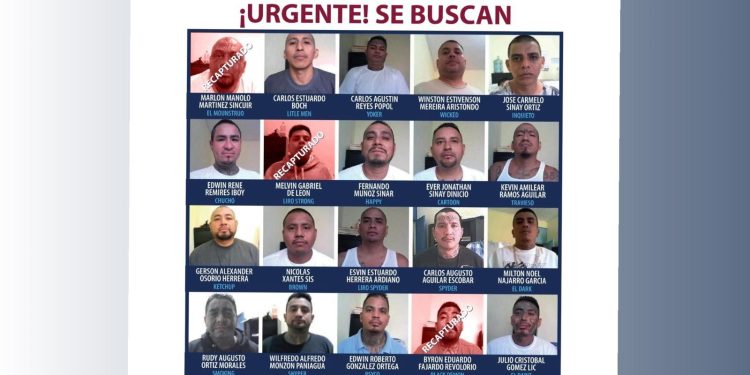 Las autoridades continuarán la búsqueda hasta detener a los 17 prófugos que aún faltan. / Foto: PNC