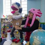 Ajolontropo y títeres acercan la antropología a estudiantes en la Biblioteca Nacional. Fotos: MCD