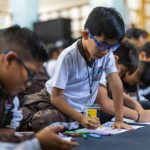 Ajolontropo y títeres acercan la antropología a estudiantes en la Biblioteca Nacional. Fotos: MCD