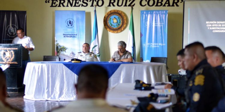 Fortalecen coordinación con jefes de estaciones y subestaciones de la Comisaría 34 en Retalhuleu