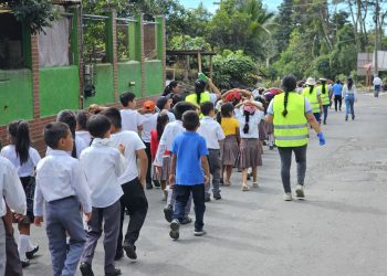 Impulsan cultura de prevención con simulacro de evacuación en San Marcos Palajunoj, El Palmar