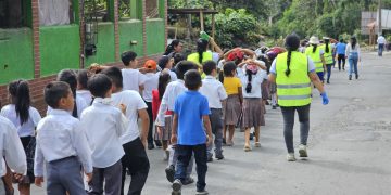 Impulsan cultura de prevención con simulacro de evacuación en San Marcos Palajunoj, El Palmar