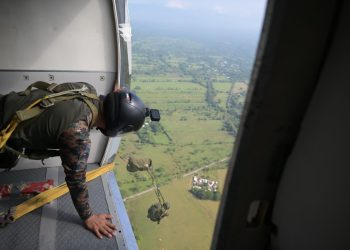 Unidad aerotransportanda refuerza la seguridad en la frontera entre Guatemala y México.