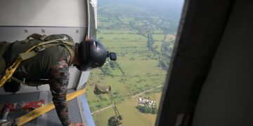 Unidad aerotransportanda refuerza la seguridad en la frontera entre Guatemala y México.