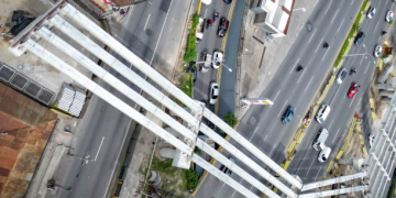 Así avanza el paso a desnivel de la calzada Roosevelt./Foto: FSS.