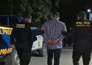 PNC captura a guardia del Sistema Penitenciario por orden judicial. / Foto: PNC.