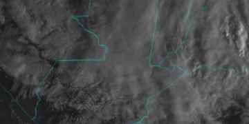 Vientos acelerados y clima frío prevalecerá este martes./Foto: NOAA.