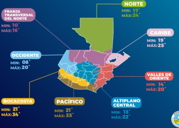 Insivumeh afirmó que persiste el descenso de temperaturas y vientos acelerados./Foto: Insivumeh,