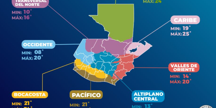 Insivumeh afirmó que persiste el descenso de temperaturas y vientos acelerados./Foto: Insivumeh,