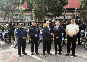 La PNC recibió una donación de 10 motocicletas por parte de JICA./Foto: PNC.