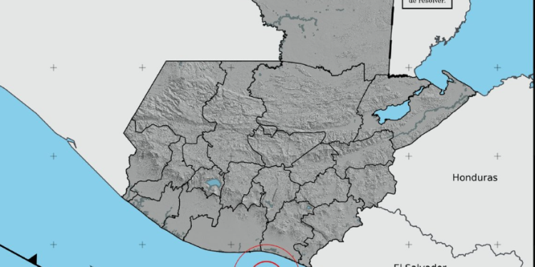 Sismo magnitud 5.0 en aguas del Pacífico guatemalteco. / Foto: Insivumeh.
