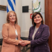 La vicepresidenta Karin Herrera se reunió con la vicepresidenta de Uruguay, Carolina Cosse. (Foto: vicepresidencia)