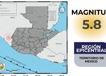 Insivumeh confirma temblor de magnitud 5.8. / Foto: Insivumeh.