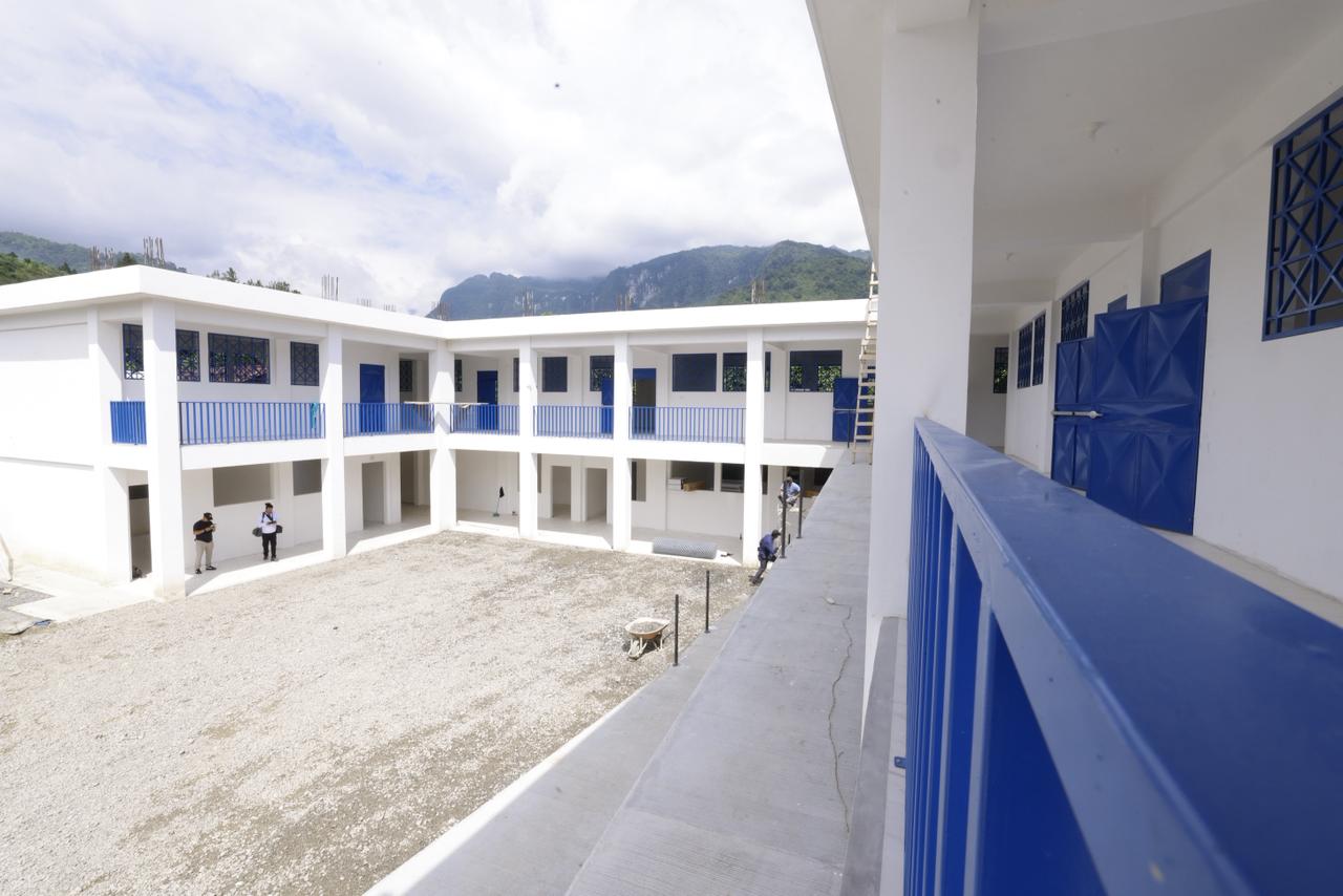 Aspecto de la nueva escuela de la aldea Chicobán, en Tucurú, Alta Verapaz.