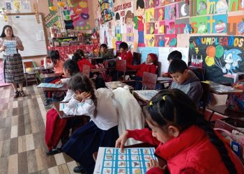 Por medio de actividades lúdicas, promueven el idioma "k'iche'". / Foto: MCD.