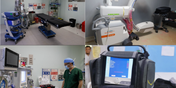 Parte del equipo médico que adquirió el Ministerio de Salud por medio de la UNOPS.