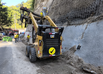 Protección de ruta Hincapié-Boca del Monte avanza en un 80% en primer muro