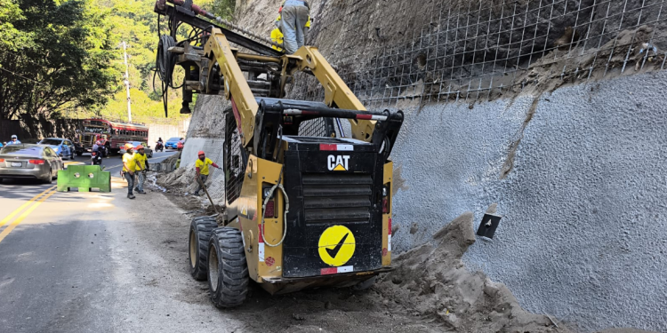 Protección de ruta Hincapié-Boca del Monte avanza en un 80% en primer muro
