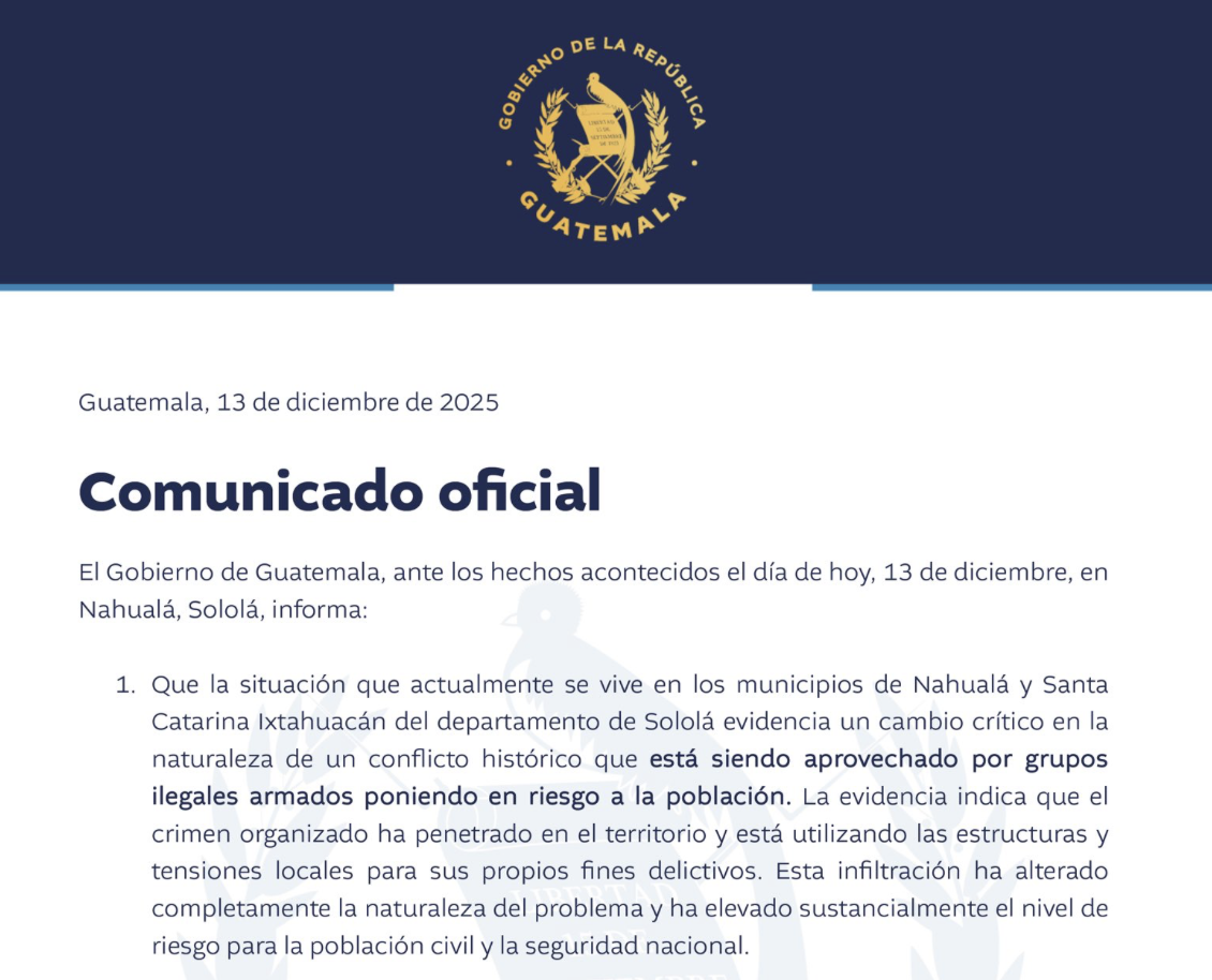 URGENTE: Gobierno confirma infiltración del crimen organizado en ...