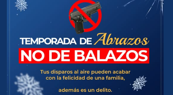 No disparos al aire en temporada navideña. / Foto: PNC.