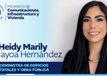 Heidy Marily Samayoa Hernández como nueva Viceministra de Edificios Estatales y Obra Pública. / Foto: CIV