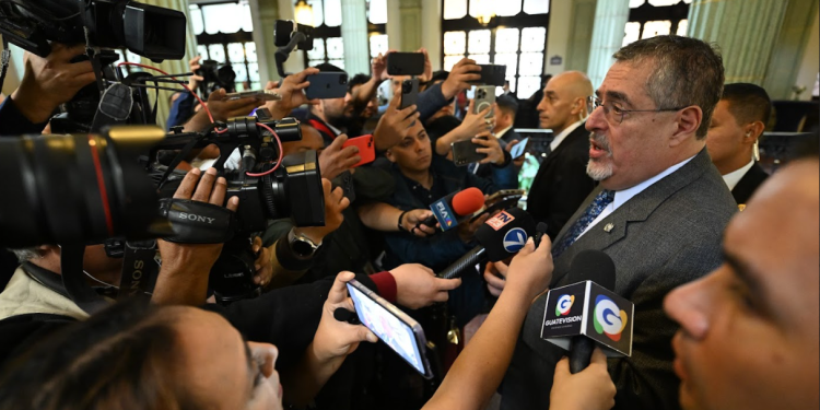 Declaraciones del presidente Bernardo Arévalo a la prensa.