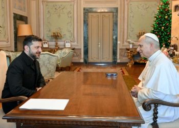 El papa León XIV recibió al presidente de Ucrania, Volódimir Zelenski, en Castel Gandolfo.
